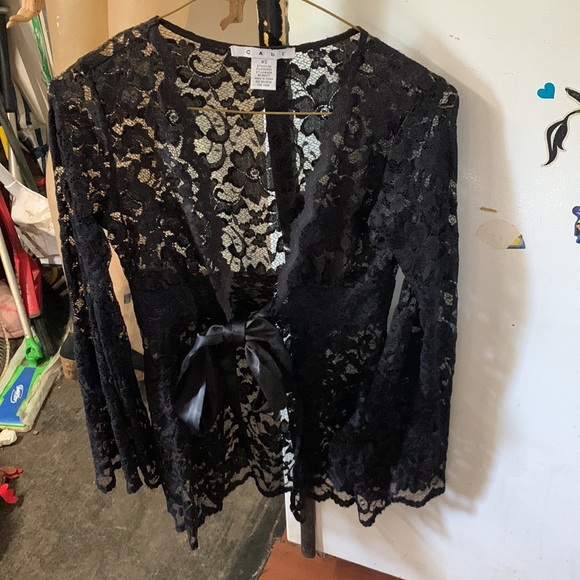 Lace robe. Long sleeve - Picture 5 of 7